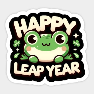 Happy Leap Year - Frog Sticker